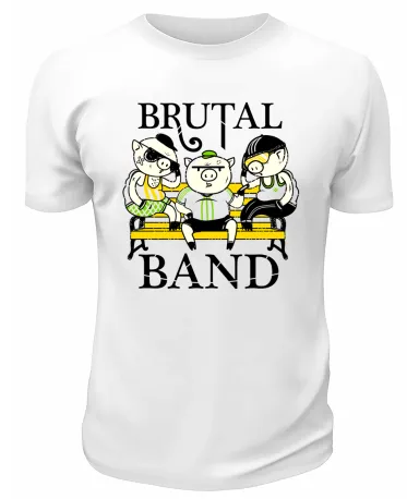 Футболка белая  Brutal Band