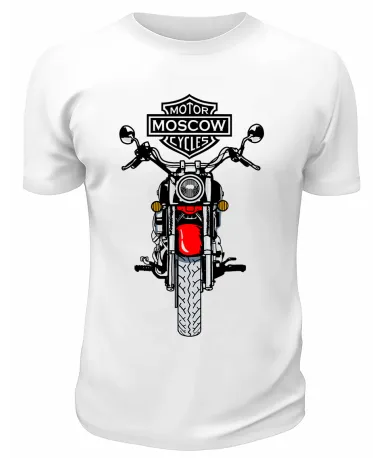 Футболка белая  Motor Cicles