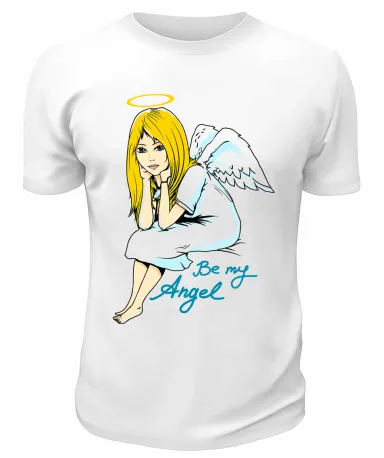 Футболка белая  Be my angel
