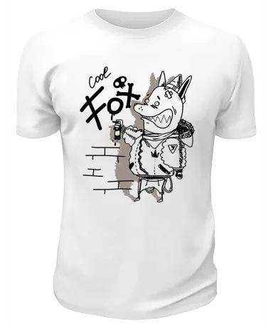 Футболка белая  Cool Fox