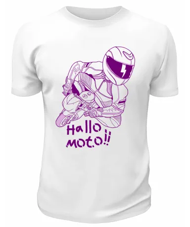 Футболка белая  Hallo Moto
