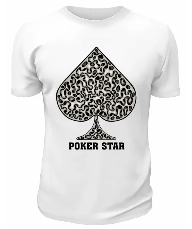 Футболка белая  Poker Star