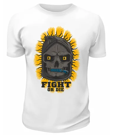 Футболка белая  Fight or die