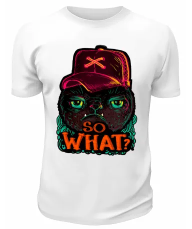 Футболка белая  So what