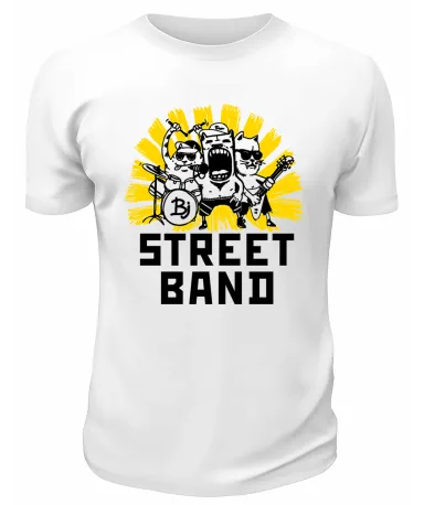 Футболка белая  Street Band