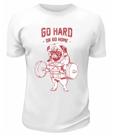 Футболка белая  Go hard