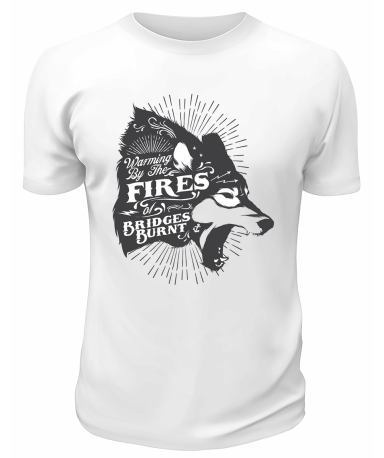 Футболка белая Waring by the fires bridges burnt