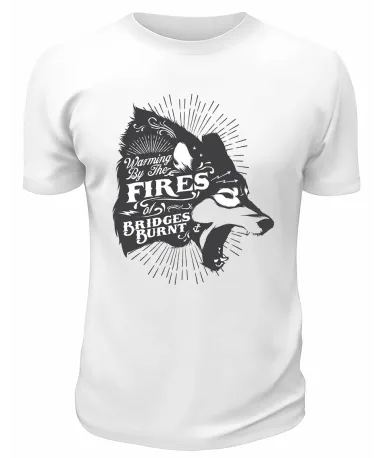 Футболка белая Waring by the fires bridges burnt