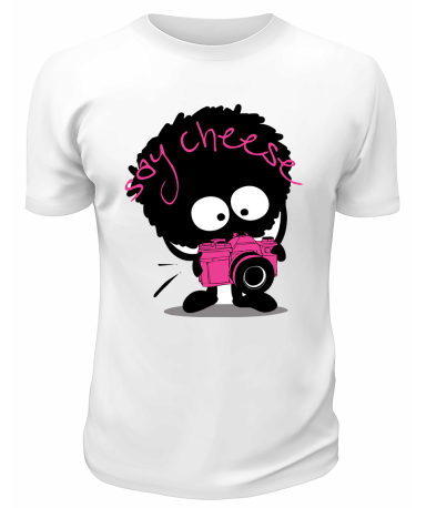 Футболка белая  Say cheese