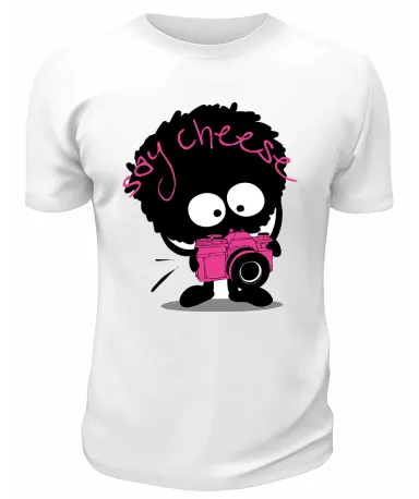 Футболка белая  Say cheese
