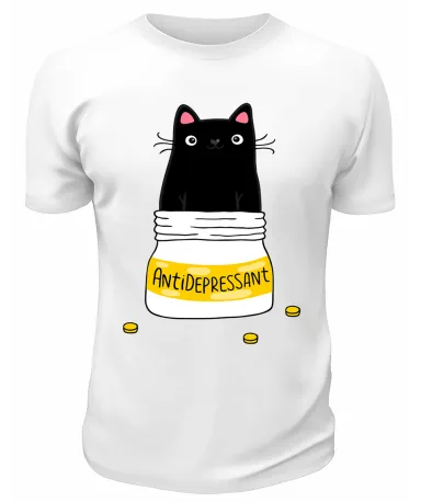 Футболка белая Antidepressant