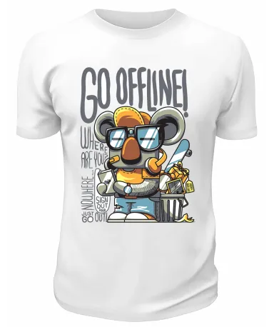 Футболка белая Go offline