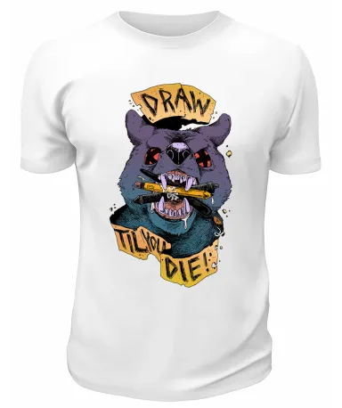 Футболка белая Draw till die