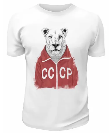 Футболка белая  Лев из СССР