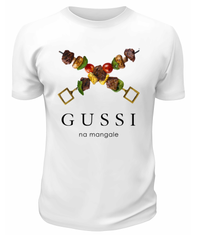 Футболка белая  Gussi na mangale
