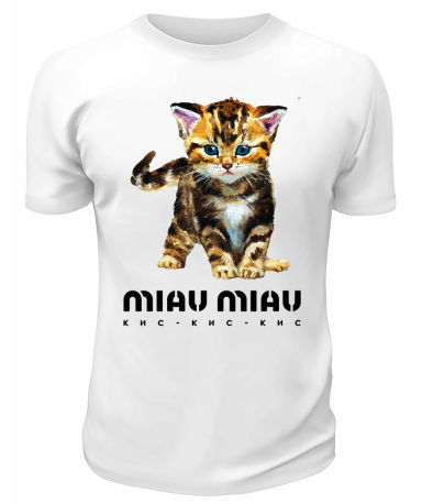 Футболка белая  Miau Miau