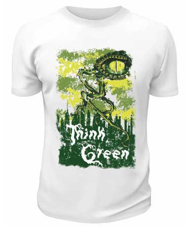 Футболка белая Think green