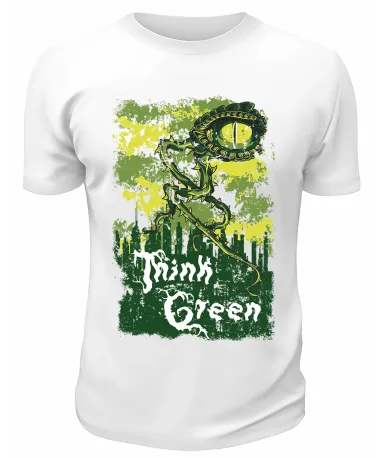 Футболка белая Think green