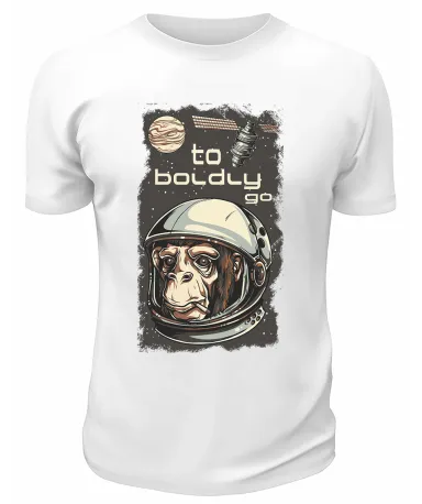 Футболка белая To boldly go