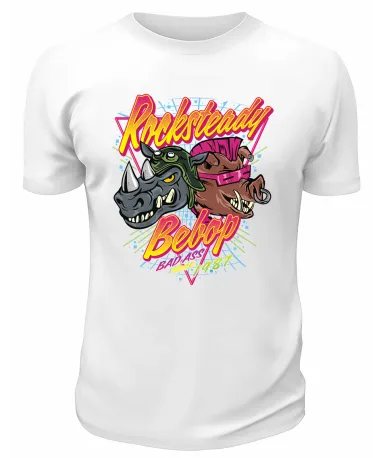 Футболка белая Rocksteady and bebop
