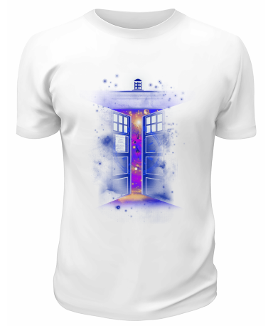 Футболка белая Дверь в космос