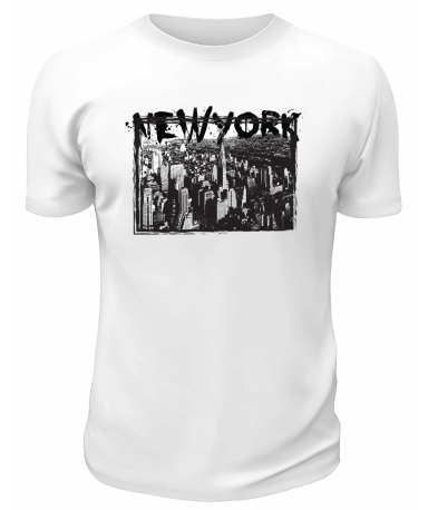 Футболка белая New york