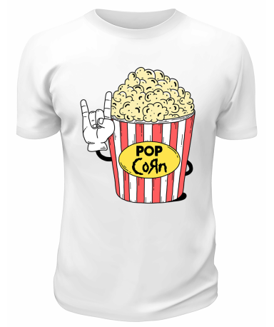 Футболка белая Pop corn