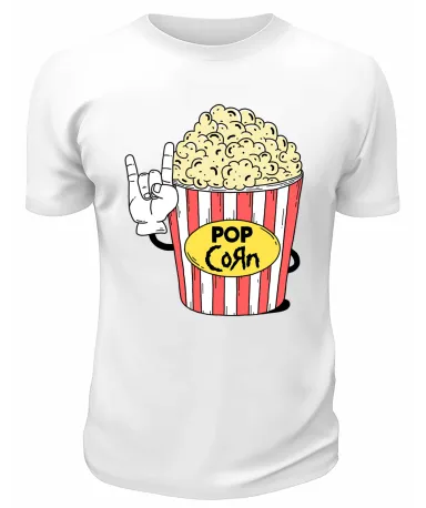 Футболка белая Pop corn