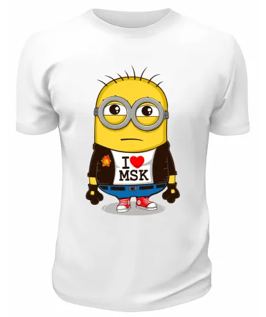 Футболка белая  I love Msk