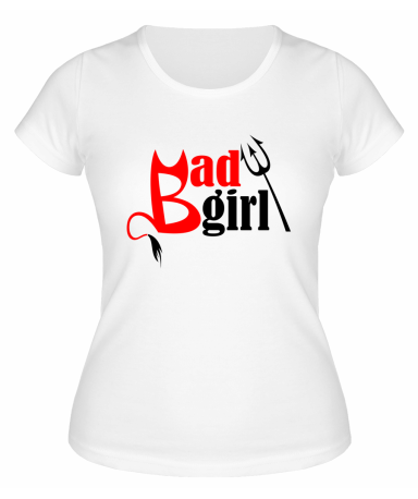 Футболка белая  женская Bad Girl