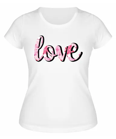 Футболка белая Love надпись