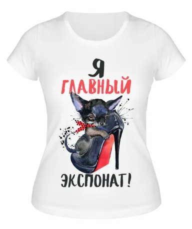 Футболка белая  Я главный экспонат