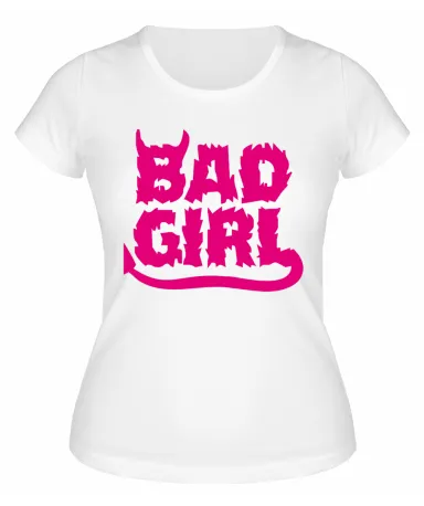 Футболка белая  Bad girl