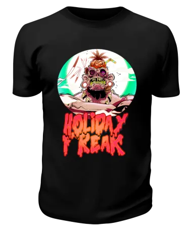 Футболка черная Holiday freak