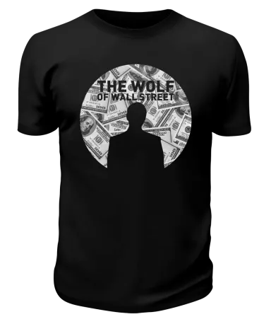 Футболка черная The wolf of wall street