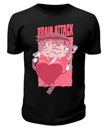 Футболка черная Brain attack