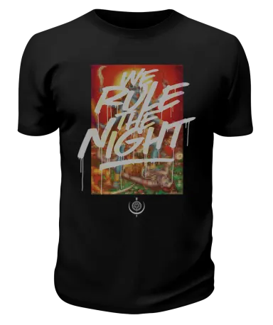 Футболка черная Rule the night
