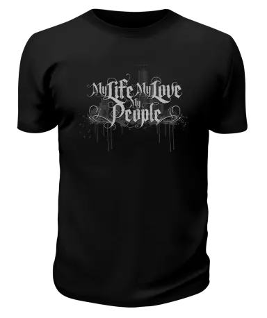 Футболка черная My life my love people