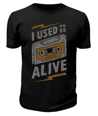 Футболка черная I used to be alive