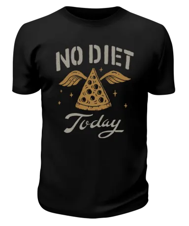Футболка черная No diet today