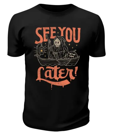 Футболка черная Смерть see you later