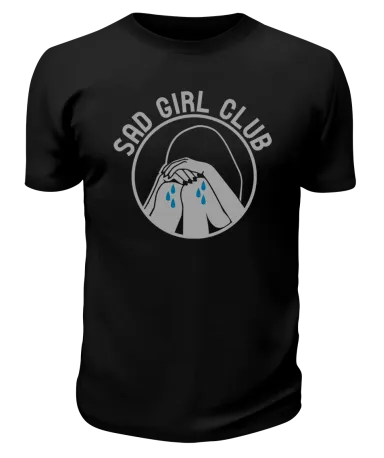 Футболка черная Sad girl club