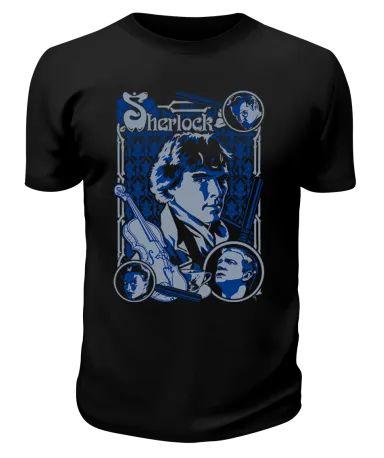 Футболка черная Sherlock