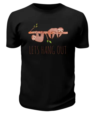 Футболка черная Lets hang out