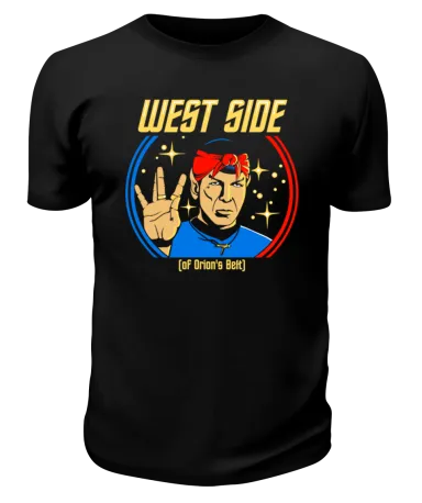 Футболка черная Гангста Спок west side