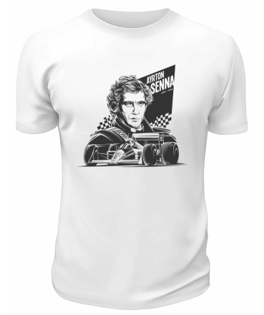 Футболка белая  Ayrton Senna