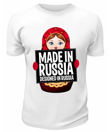 Футболка белая  Made in Russia