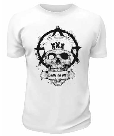 Футболка белая Skate or die