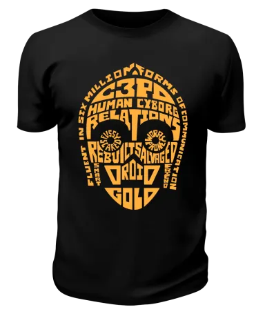 Футболка черная C3po