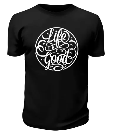 Футболка черная Life good